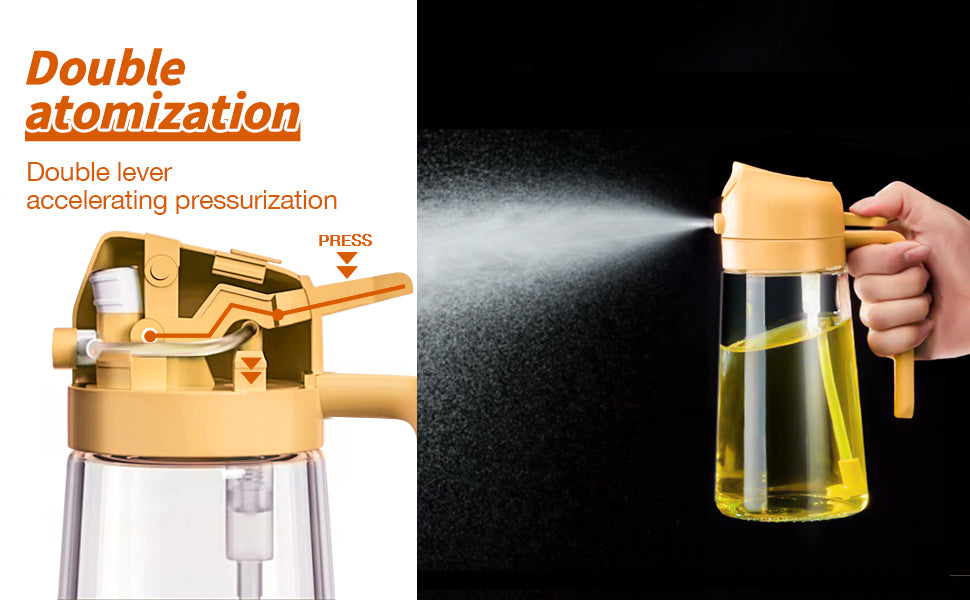 Glass Oil Spray & Pour Bottle – Durable, Leak-Proof & Premium Quality - 600ml