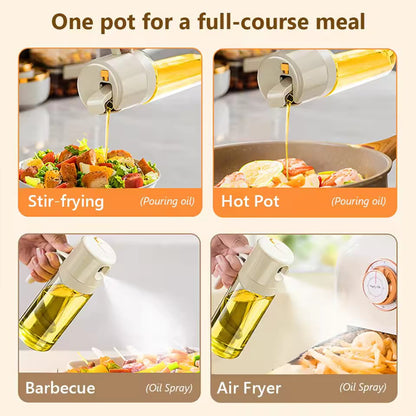 Glass Oil Spray & Pour Bottle – Durable, Leak-Proof & Premium Quality - 600ml