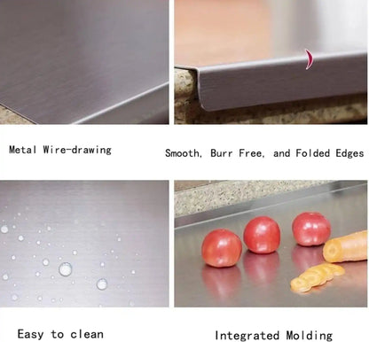 All-in-One Stainless Steel Cutting Board – Anti-Bacterial, Non-Slip, Multi-Use, End Your Kitchen Problems Forever!