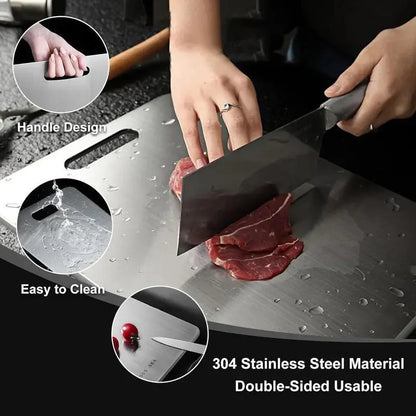 All-in-One Stainless Steel Cutting Board – Anti-Bacterial, Non-Slip, Multi-Use, End Your Kitchen Problems Forever!